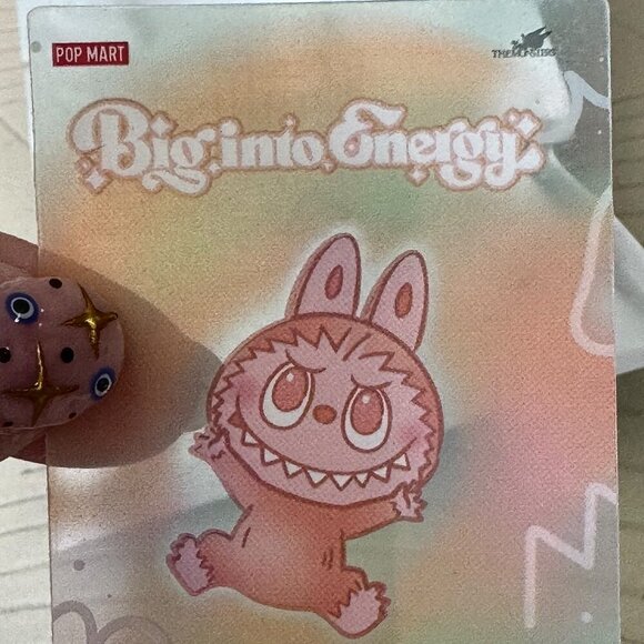 POP MART x The Monsters Labubu Big Into Energy Happiness Phone Charm NIB - Picture 3 of 5